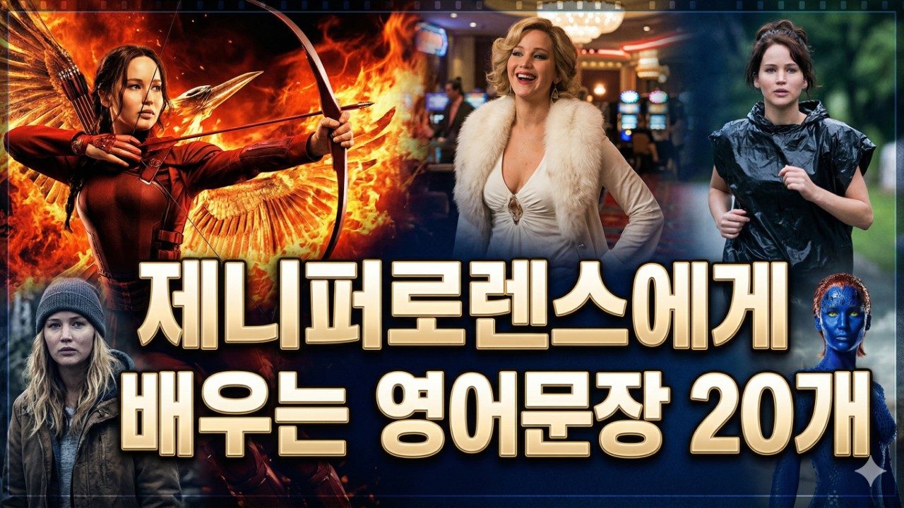 제니퍼로렌스에게 배우는 영어문장 20개