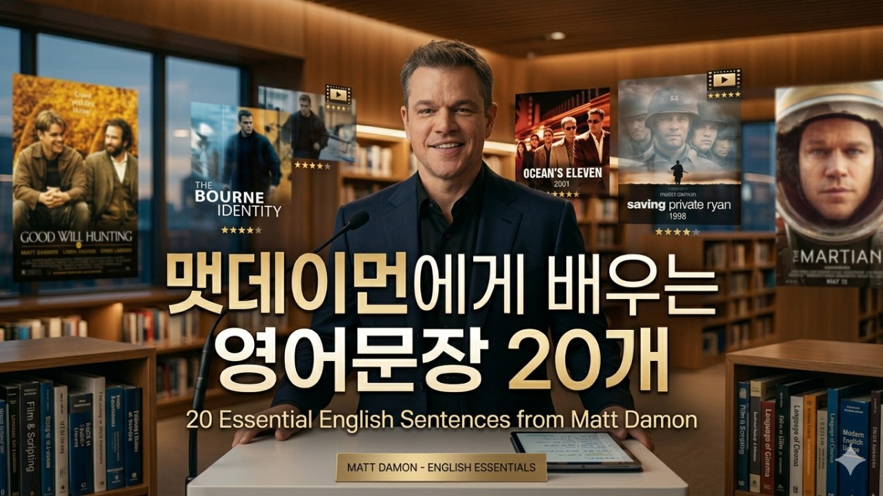 맷데이먼에게 배우는 영어문장 20개