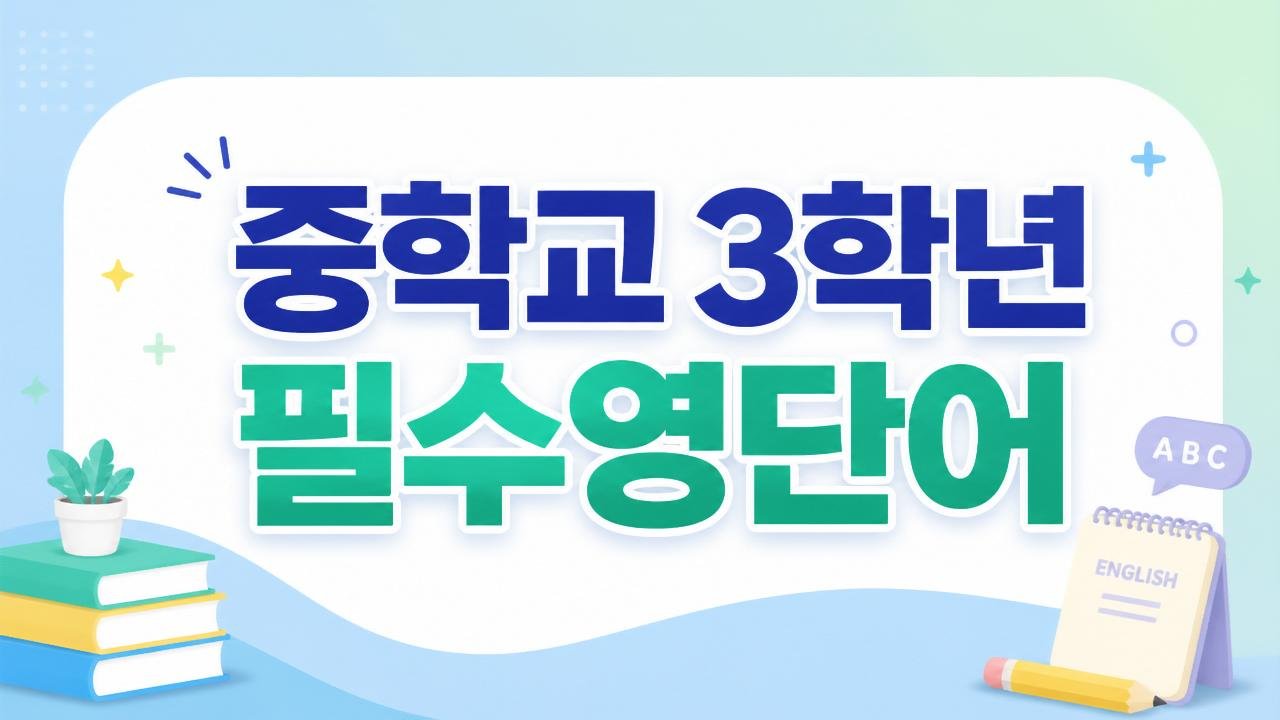 중3 교학사 영어 1과 필수 영단어 점검