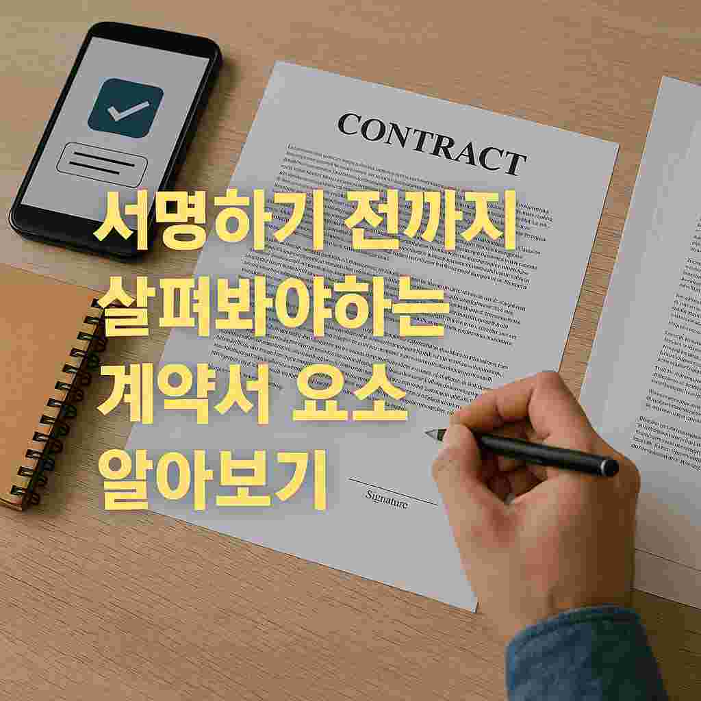서명하기 전까지 살펴봐야하는 계약서 요소 알아보기 (1)