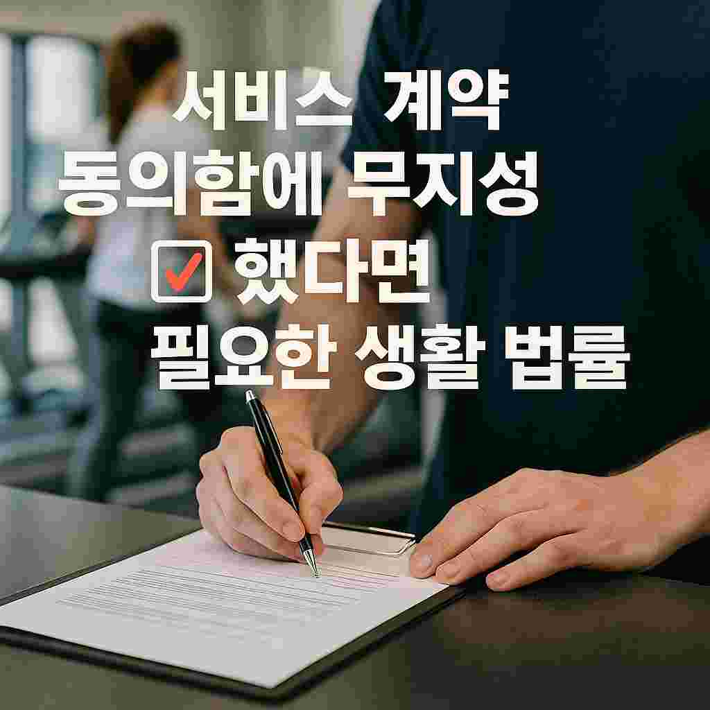 서비스 계약에 동의함✅ 체크만 했다면 필요한 생활 법률 (1)