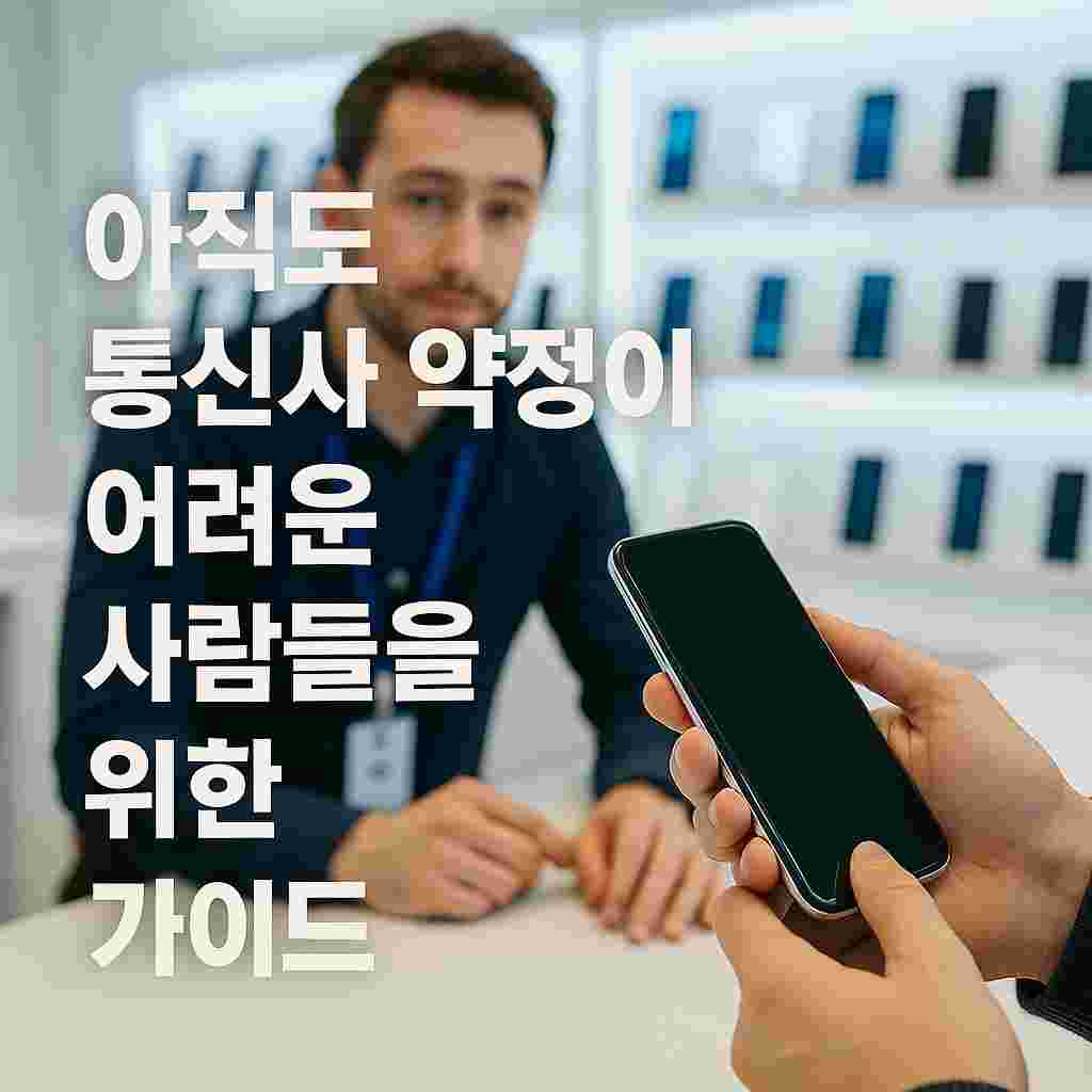 아직도 통신사 약정이 어려운 사람들을 위한 가이드 (1)